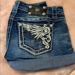 Blue jean shorts
